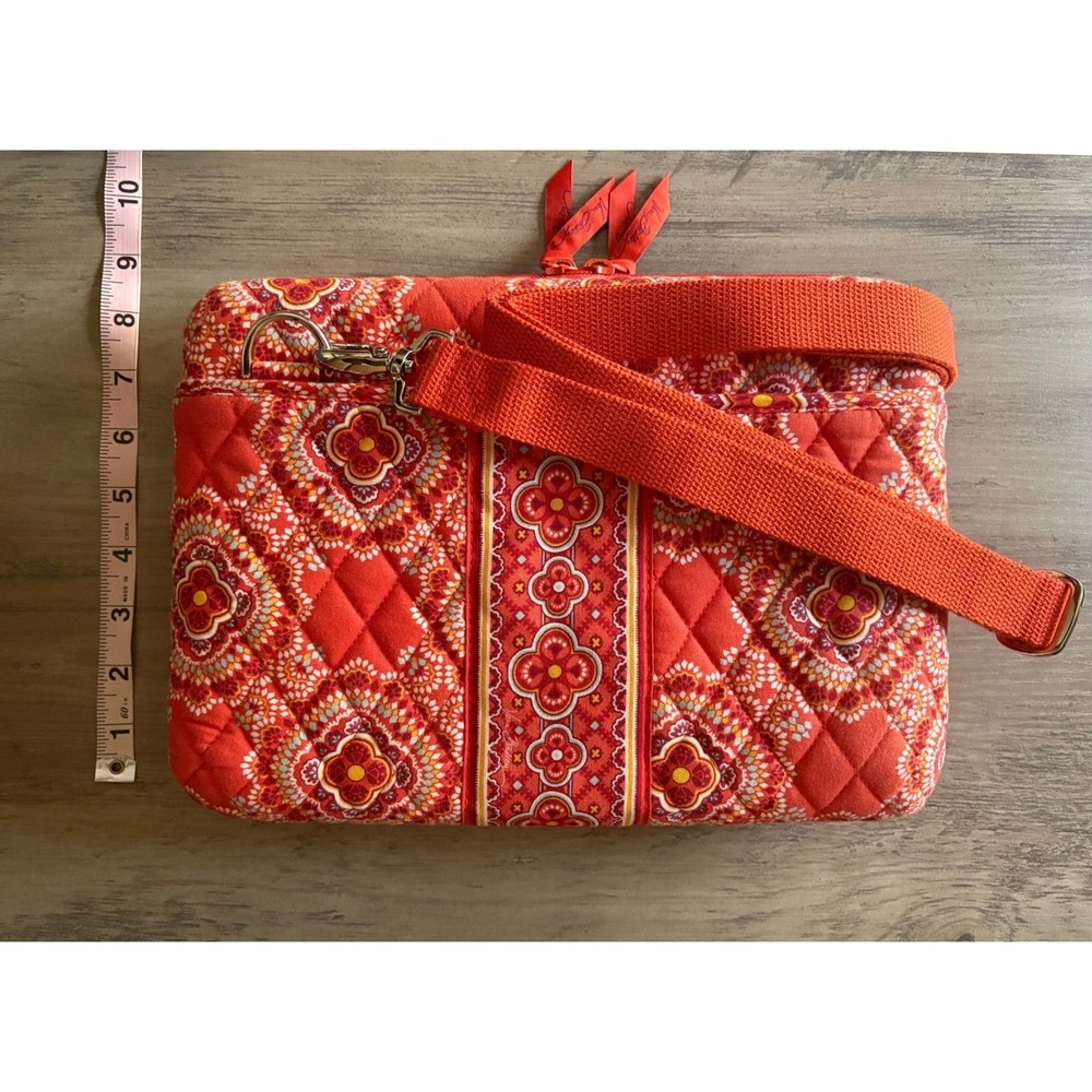 Vera Bradley Bohemian Quilted Tablet Laptop Case Paprika Crossbody Hardshell - Picture 3 of 8